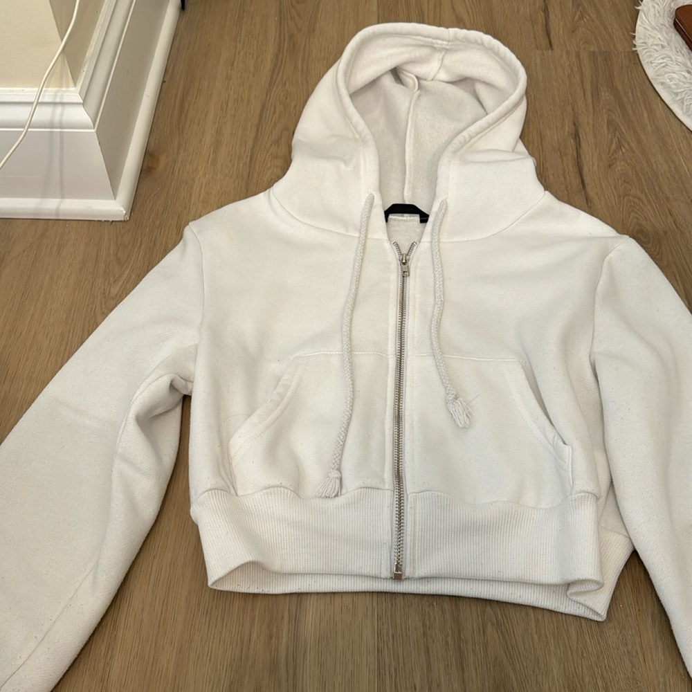 Cropped Shein Zip Up Hoodie